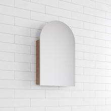 Load image into Gallery viewer, Arch cabinet recessed bathroom mirror, oak or white
