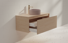Load image into Gallery viewer, Plywood wall hung vanity with hidden inner drawer
