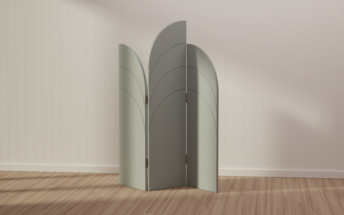 Arch room dividers in green